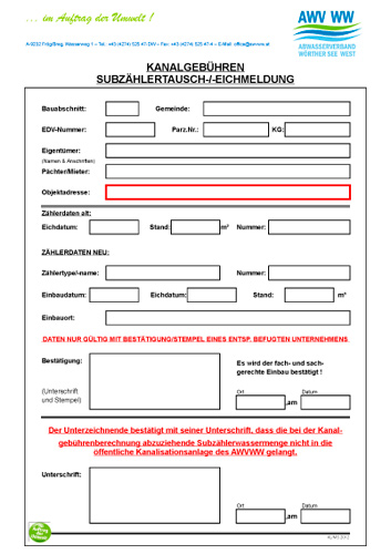 Subzählertausch/Subzählereichung - Grafik PDF-Formular