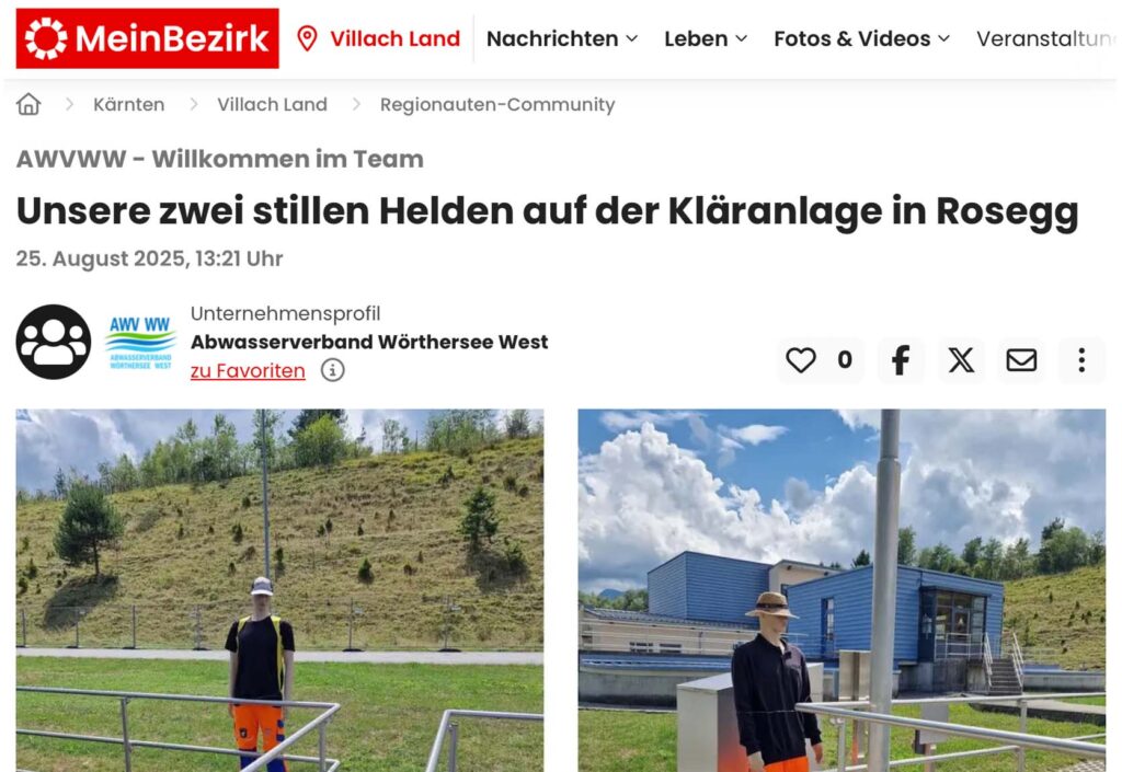 Klärbecken-Wächter: "lebensecht, aber überraschend still"