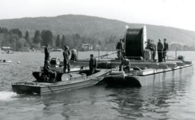 1981 Verlegung des See-Steuerkabels durch die Pioniere