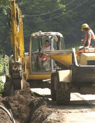 Einer der beiden letzten Bauabschnitte bildete jener in St. Martin im Jahr 2009