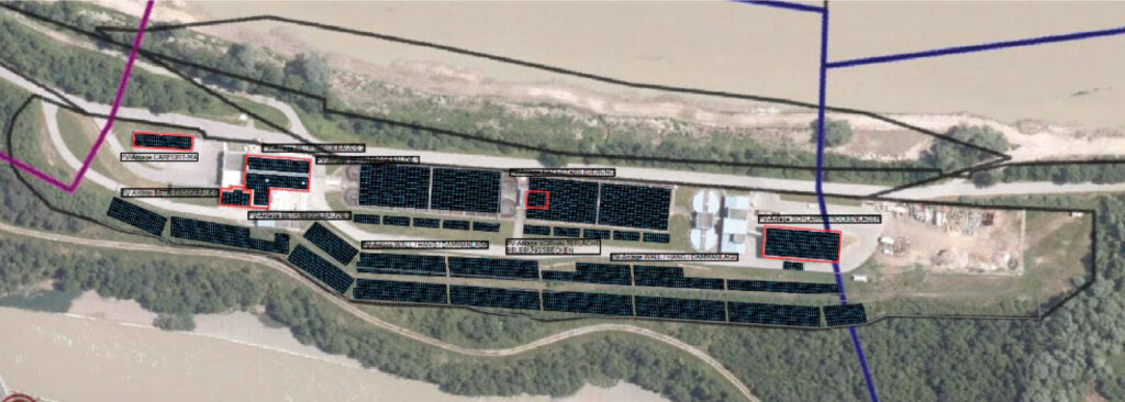 Pressebericht: Eine sichere Abwasserinfrastruktur, Bild 2: PV – Dachanlagen Lageplan