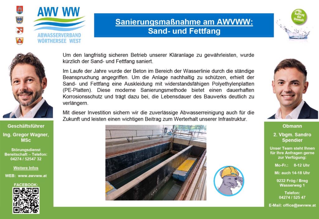 Sanierungsmaßnahme Sand- und Fettfang
